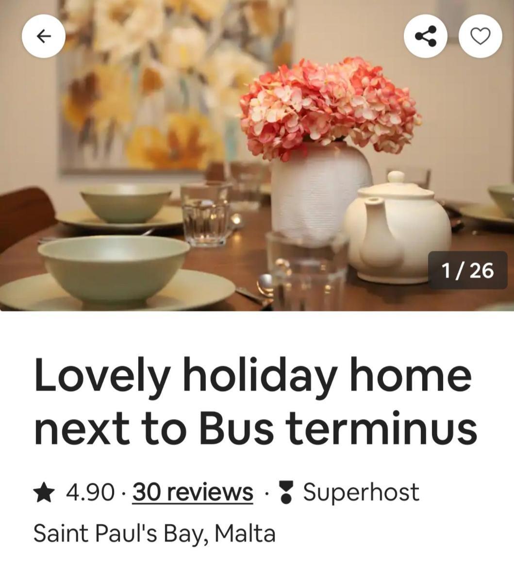 Lovely Holiday Home Next To Bus Terminus خليج سانت بول المظهر الخارجي الصورة