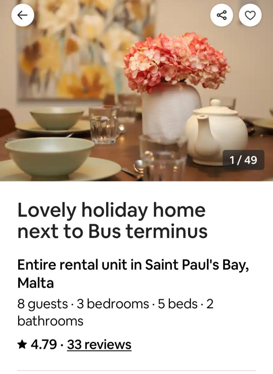 Lovely Holiday Home Next To Bus Terminus خليج سانت بول المظهر الخارجي الصورة